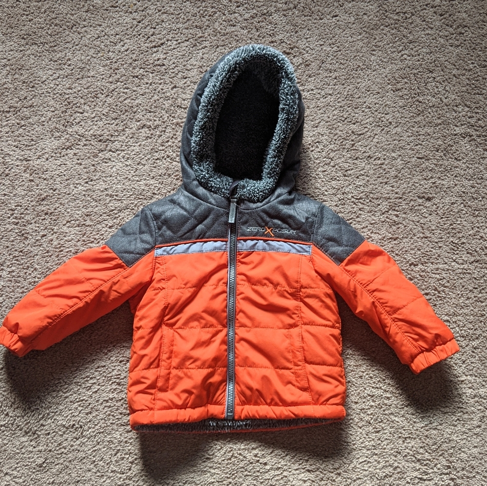 ZeroXposur Orange Sherpa Fleece Winter Jacket 18M